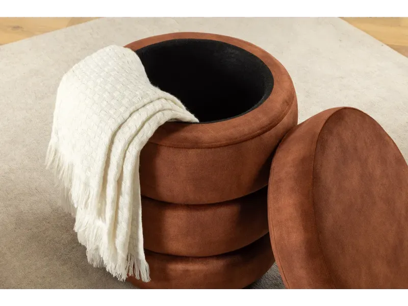 Tabouret 40 cm design en bois massif recyclé Tabourets bas |adeniahome...