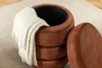 Tabouret 40 cm design en bois massif recyclé Tabourets bas |adeniahome...