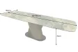 Table à manger extensible en céramique 180-225cm aspect marbre pas cher