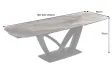 Table à manger extensible en céramique 180-225cm aspect marbre pas cher