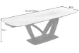 Table à manger extensible en céramique 180-225cm aspect marbre pas cher