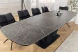 Table à manger extensible en céramique 180-225cm aspect marbre pas cher