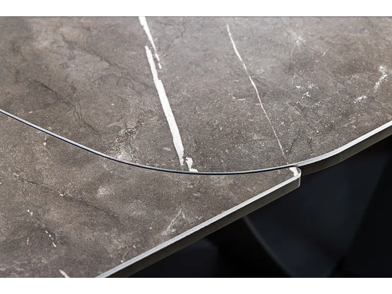 Table à manger extensible en céramique 180-225cm aspect marbre pas cher