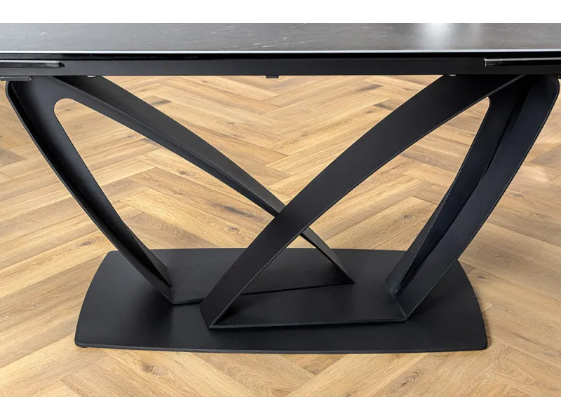 Table à manger extensible en céramique 180-225cm aspect marbre pas cher