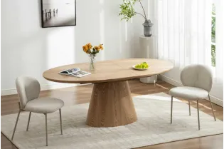 Table à manger extensible en céramique 180-225cm aspect marbre pas cher