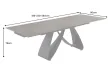 Table à manger extensible en céramique 180-225cm aspect marbre pas cher