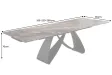 Table à manger extensible en céramique 180-225cm aspect marbre pas cher