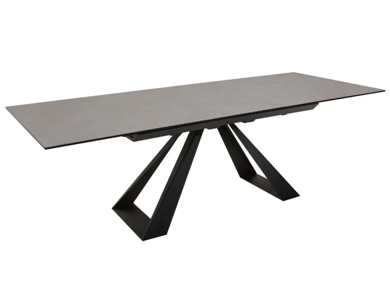 Table à manger extensible en céramique 180-225cm aspect marbre pas cher