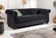 Canapé Marvelous velours jaune moutard 220cm pas cher