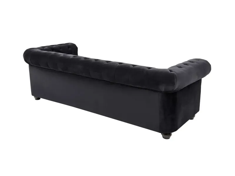 Canapé Marvelous velours jaune moutard 220cm pas cher