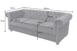 Canapé Marvelous velours jaune moutard 220cm pas cher