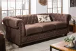 Canapé Marvelous velours jaune moutard 220cm pas cher