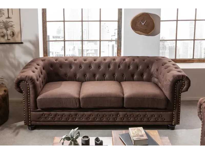 Canapé Marvelous velours jaune moutard 220cm pas cher