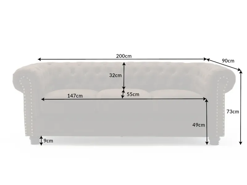 Canapé Marvelous velours jaune moutard 220cm pas cher