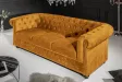 Canapé Marvelous velours jaune moutard 220cm pas cher
