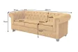 Canapé Marvelous velours jaune moutard 220cm pas cher