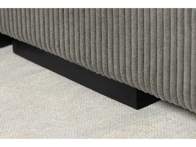 Canapé d'angle en velours coloris gris pas cher