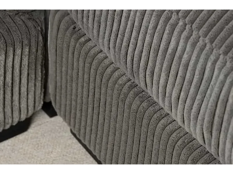 Canapé d'angle en velours coloris gris pas cher