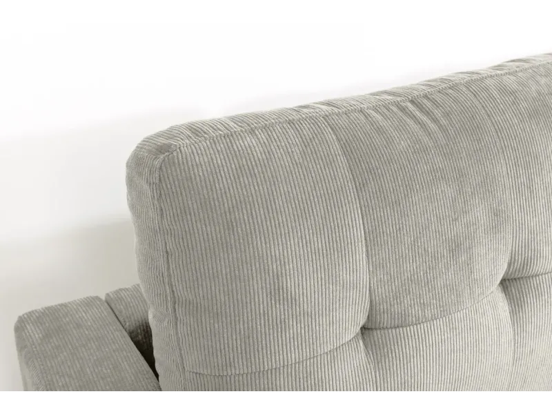 Canapé d'angle en velours coloris gris pas cher