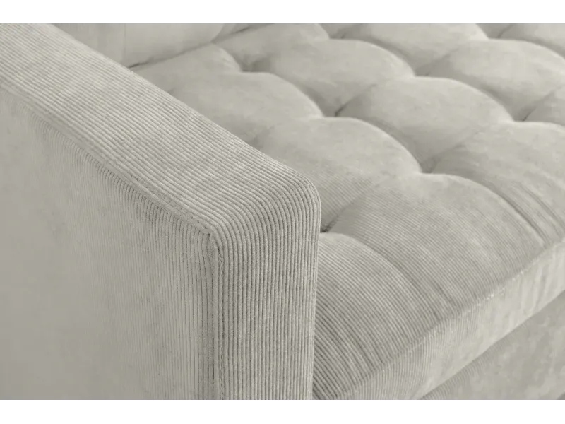 Canapé d'angle en velours coloris gris pas cher