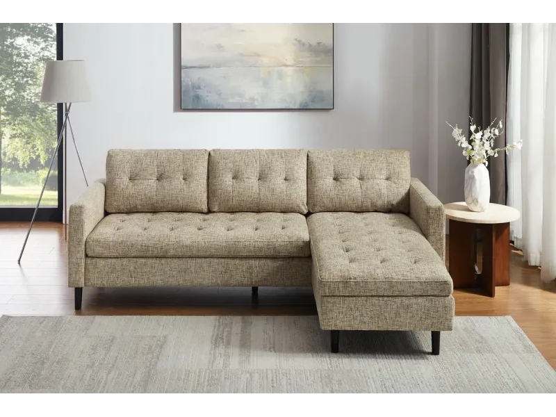 Canapé d'angle en velours coloris gris pas cher