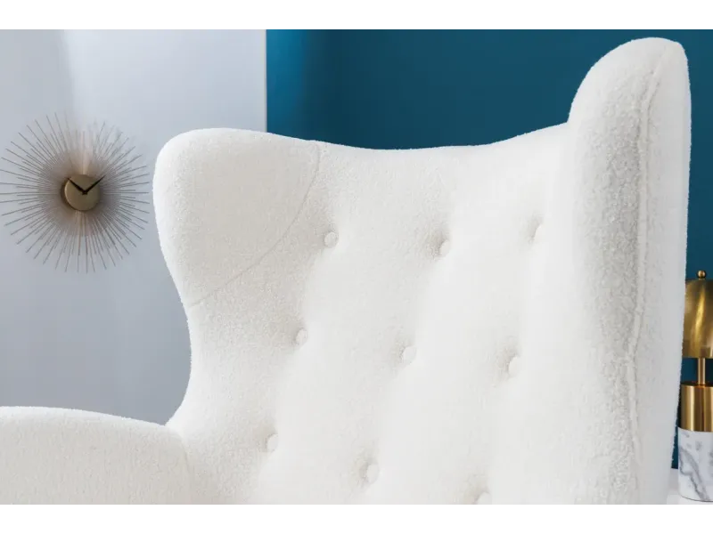 Fauteuil à bascule design scandinave coloris bleu claire Fauteuil |...