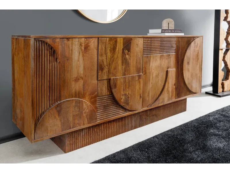 Buffet ART DÉCO 170 cm brun | Buffet moderne en bois massif – Adenia Home