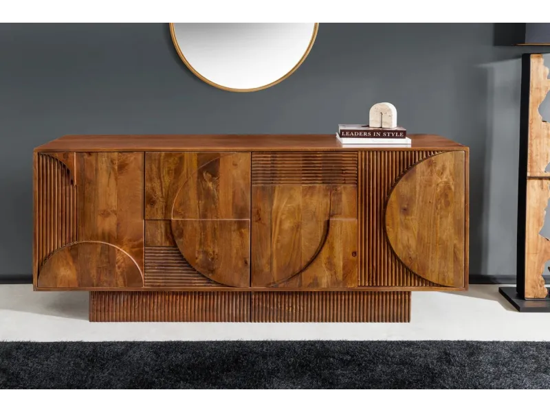 Buffet ART DÉCO 170 cm brun | Buffet moderne en bois massif – Adenia Home