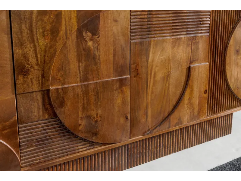 Buffet ART DÉCO 170 cm brun | Buffet moderne en bois massif – Adenia Home