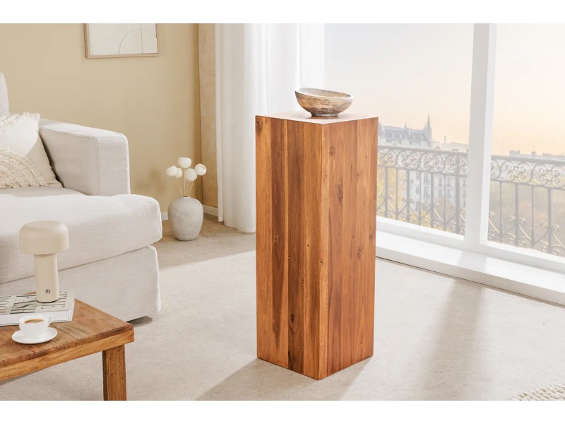 Pilier décoratif COLUMNA 75 cm – Acacia marron naturel