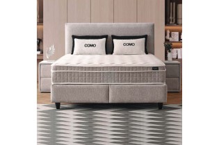 Boxspring COMO 160 × 200 cm – Coffre de rangement + Matelas inclus