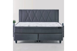 Boxspring LOFT 180 × 200 cm – Coffre de rangement + Matelas inclus