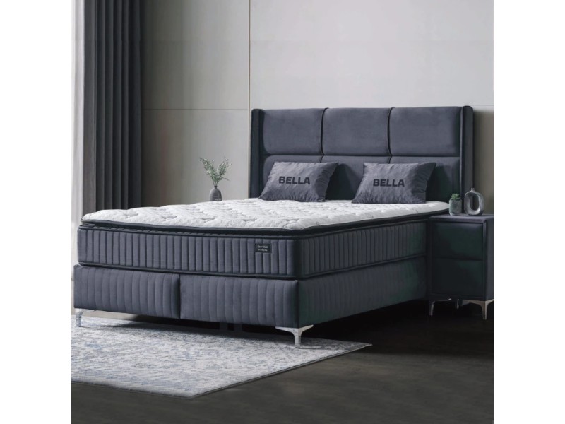 Boxspring Bella 180×200 cm – Coffre intégré & Matelas inclus