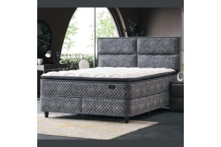 Boxspring VESTA 180×200 cm – Coffre de rangement + Matelas inclus 2