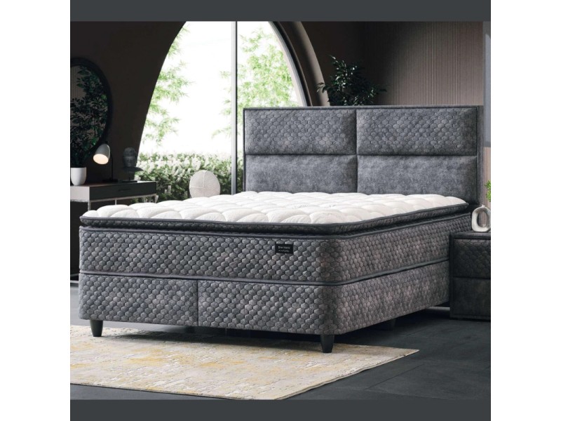 Boxspring VESTA 180×200 cm – Coffre de rangement + Matelas inclus