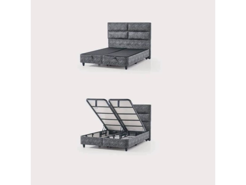 Boxspring VESTA 180×200 cm – Coffre de rangement + Matelas inclus