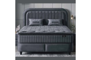Boxspring MADRID 160×200 cm – Coffre de rangement + Matelas inclus