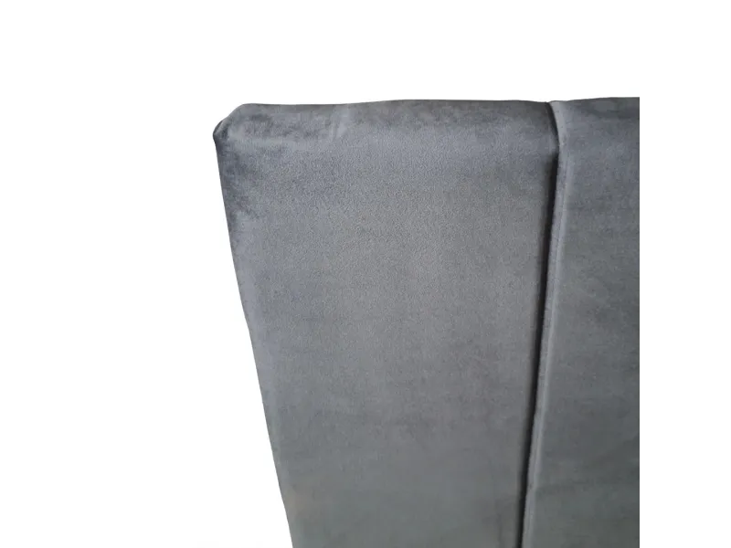 Lit coffre moderne de 90 x 200 cm en tissu coloris gris