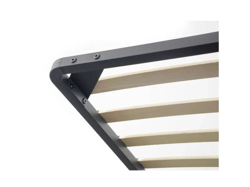 Lit coffre moderne de 90 x 200 cm en simili cuir coloris noir