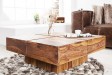 Table basse contemporaine |Table basse 60 cm en bois d'acacia color...