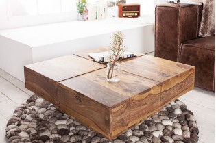 Table basse contemporaine |Table basse 60 cm en bois d'acacia color... 2