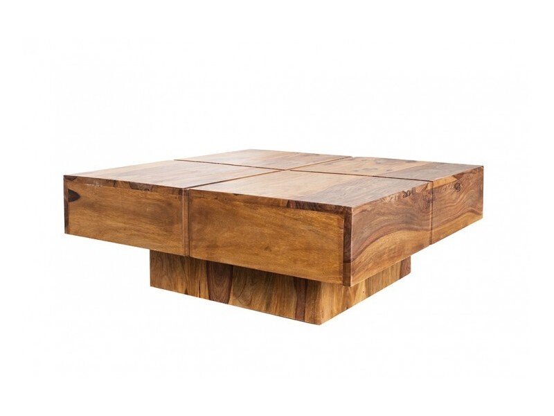 Table basse contemporaine |Table basse 60 cm en bois d'acacia color...