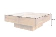Table basse contemporaine |Table basse 60 cm en bois d'acacia color...
