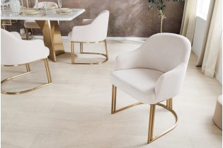 Fauteuil baroque en velours gris style capitonné Chaises de salle à...