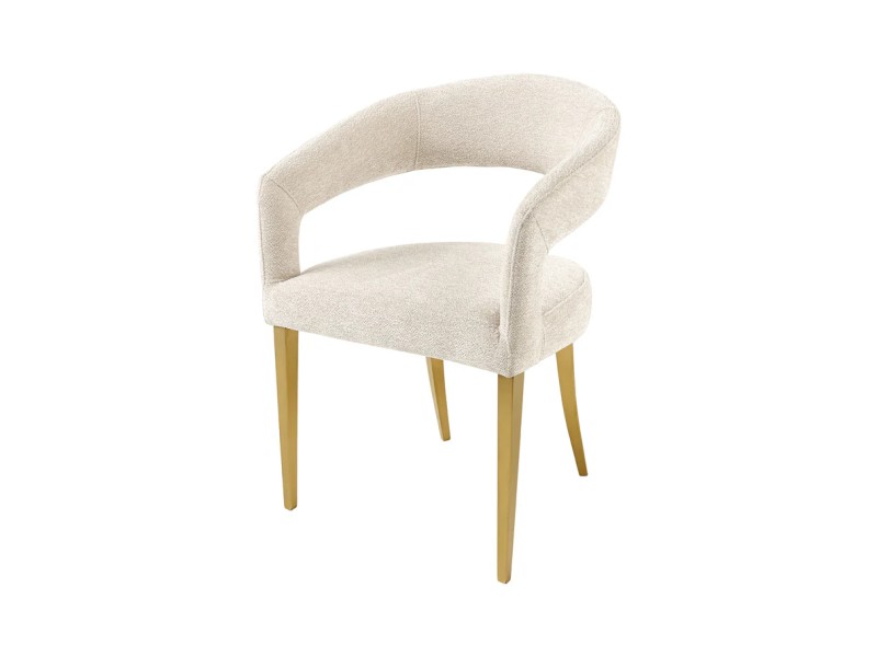Fauteuil baroque en velours gris style capitonné Chaises de salle à...
