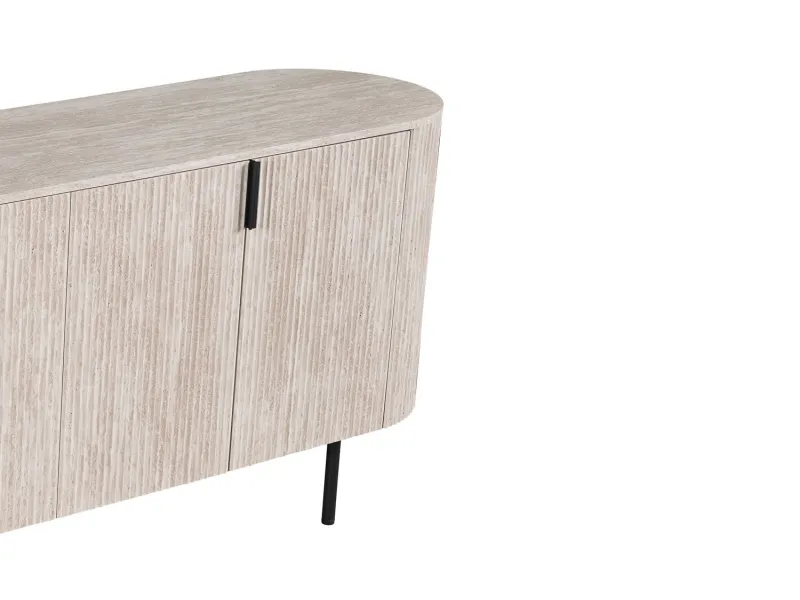 "Buffet Lagos 200 cm – Profitez d'un Grand Rangement Design et Pratique"| Bois Foncé Chic