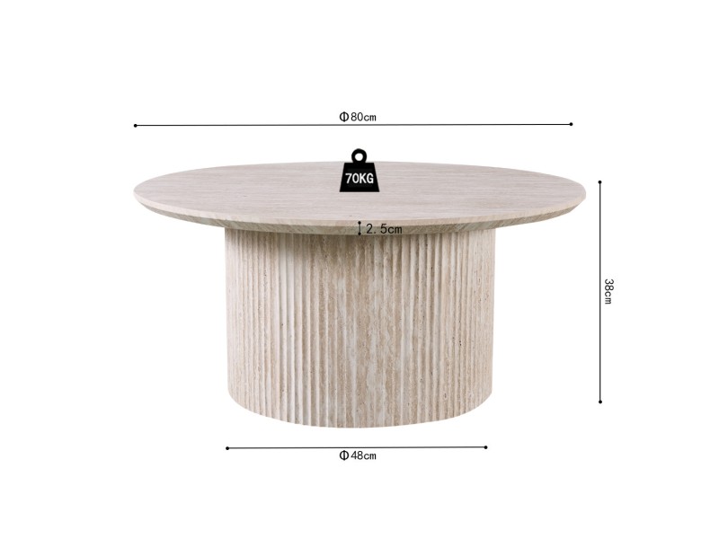 Table basse contemporaine |Table basse avec 6 poufs encastrable, ve...