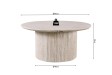 Table basse contemporaine |Table basse avec 6 poufs encastrable, ve...