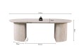 Table basse contemporaine |Table basse avec 6 poufs encastrable, ve...