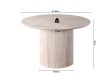 Table LAGOS 120 cm Ronde – Décor Travertin Beige